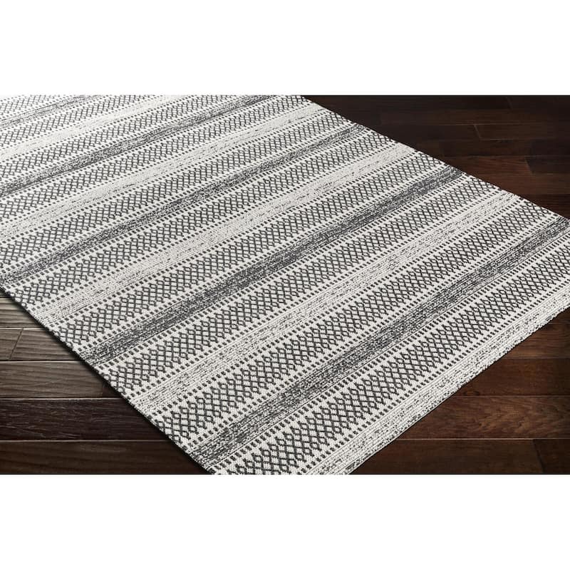 Livabliss La Casa Moroccan Stripe Cotton Area Rug