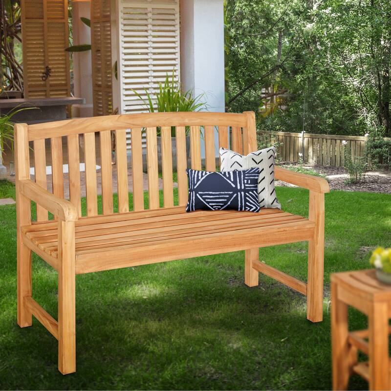 Seven Seas Teak Acapulco Teak Wood Outdoor Patio Bench, 4 Foot