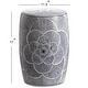 preview thumbnail 3 of 2, Camellia 17" Ceramic Drum Garden Stool, Blue by JONATHAN Y