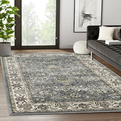 Superior Lille Traditional Floral Indoor Runner or Area Rug