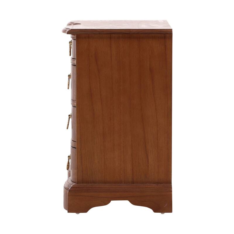 Furniture Classics Zepoli Natural Mahogany Wood Brass Hardware Chest