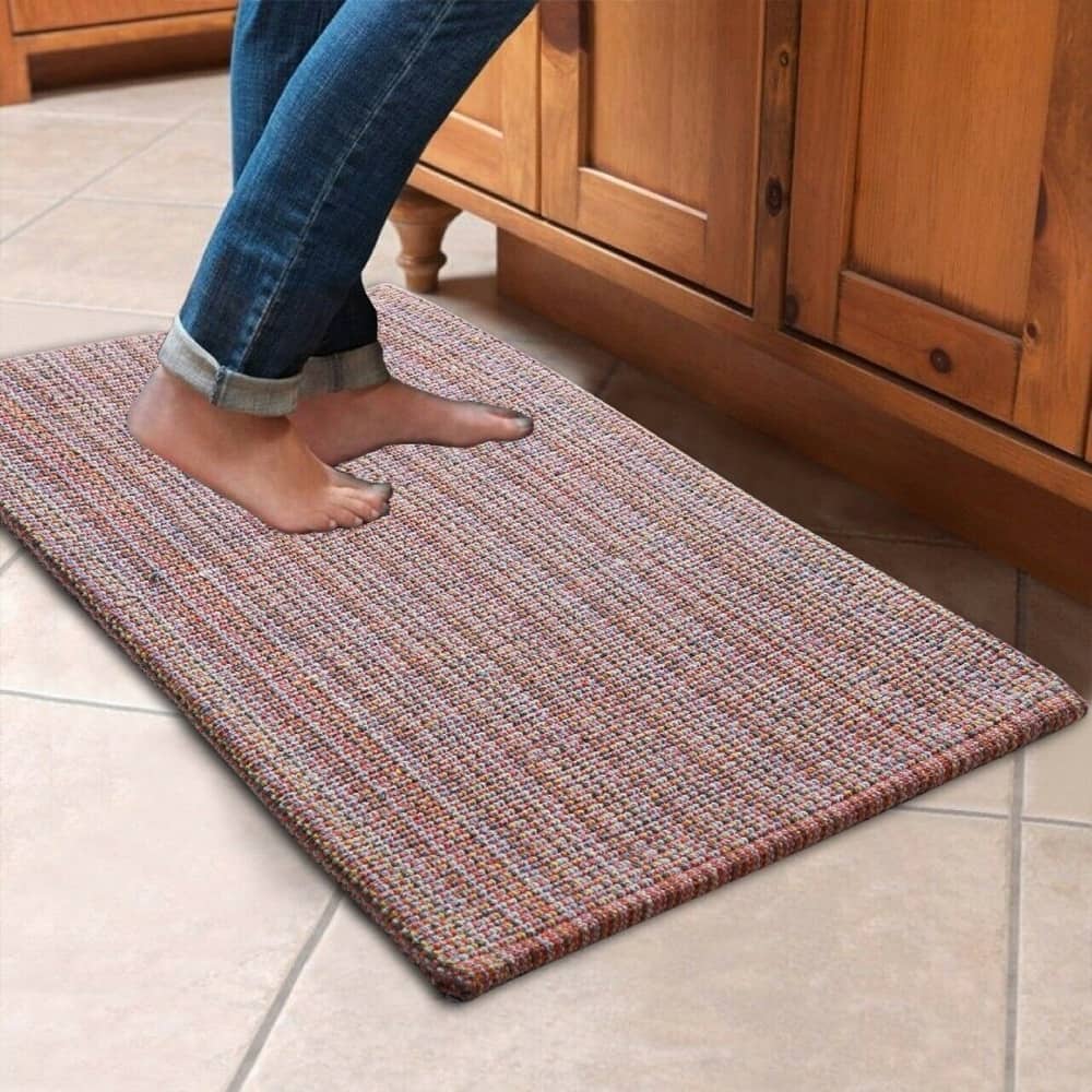 Anti-Fatigue Cotton Woven Cushioned Kitchen Mat Working Mat (18''x30'') - Experience Comfort and Style - 18''x30''