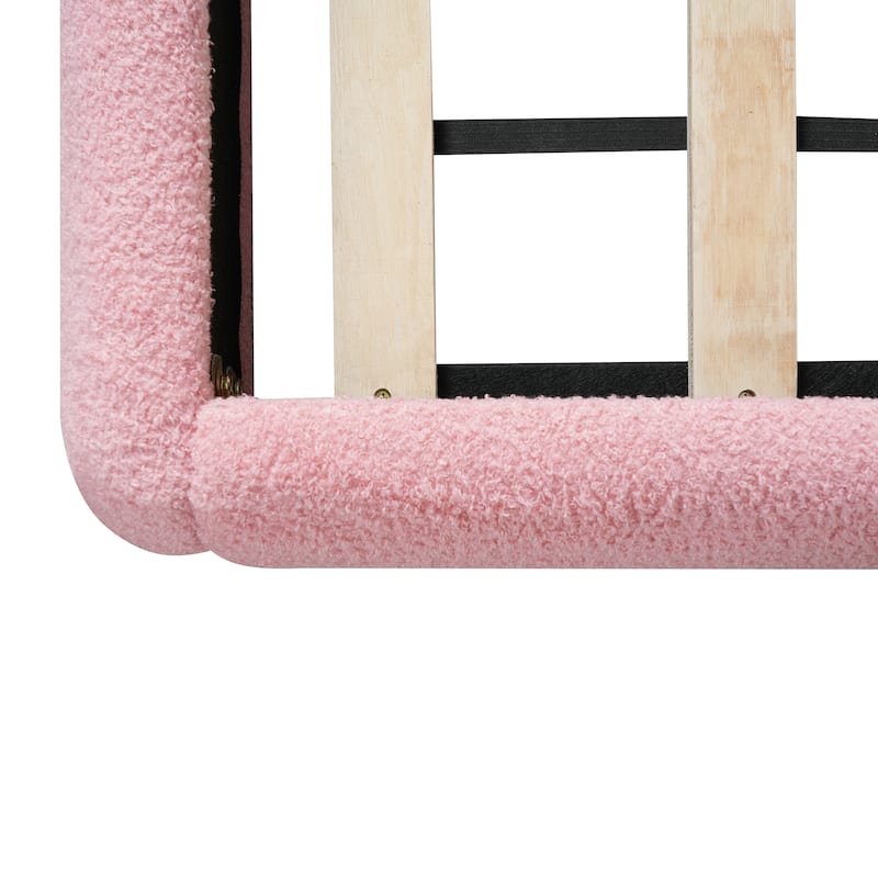 Christopher Knight Home - Rosalie Modern Upholstered Bed Frame with Curved Headboard