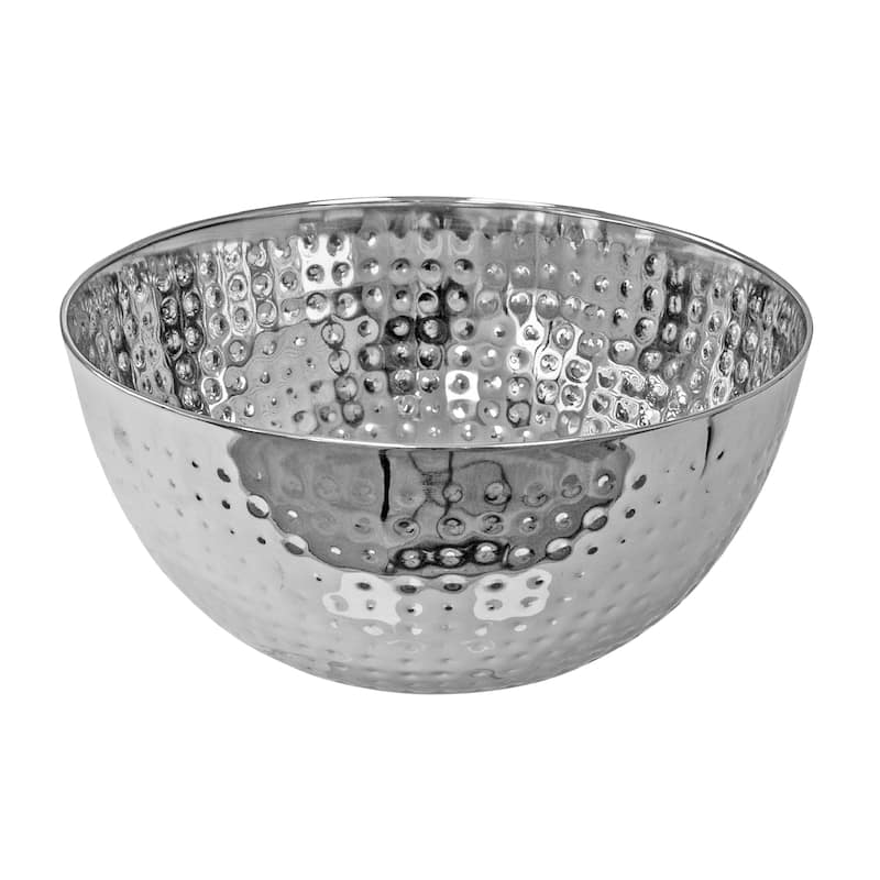 IH Casa Decor Stainless Steel Hammered Salad Bowl 7.50" - Set of 2