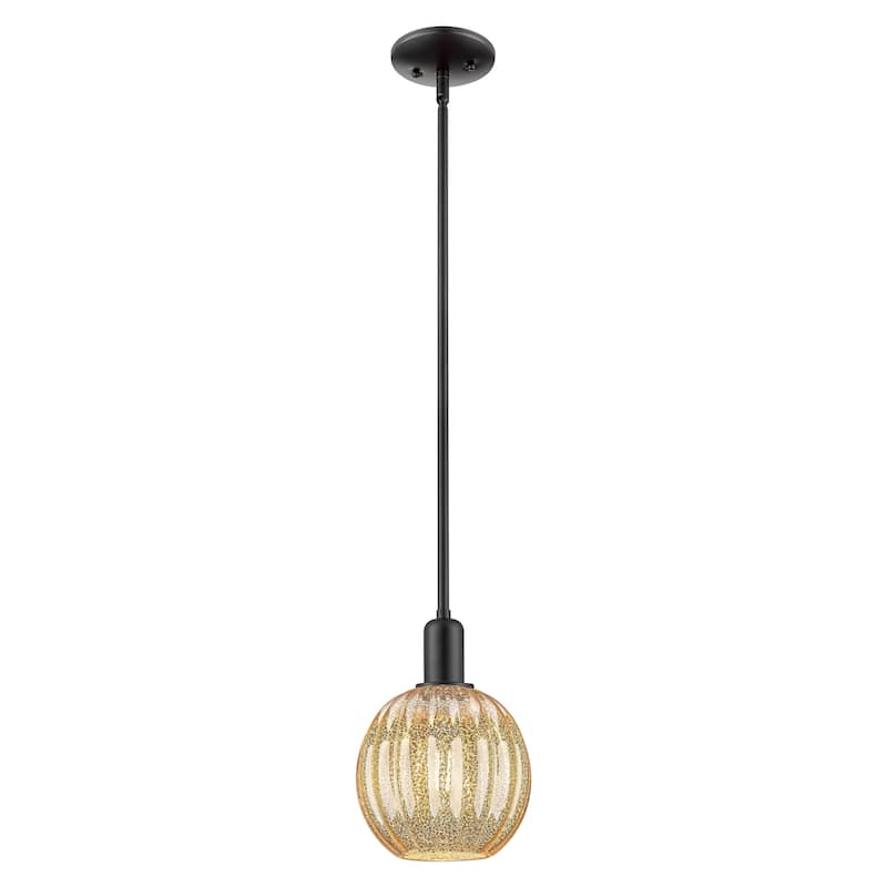 Innovations Lighting Downtown Urban - Preston - 1 Light 7" Globe Shade Stem Hung Mini Pendant