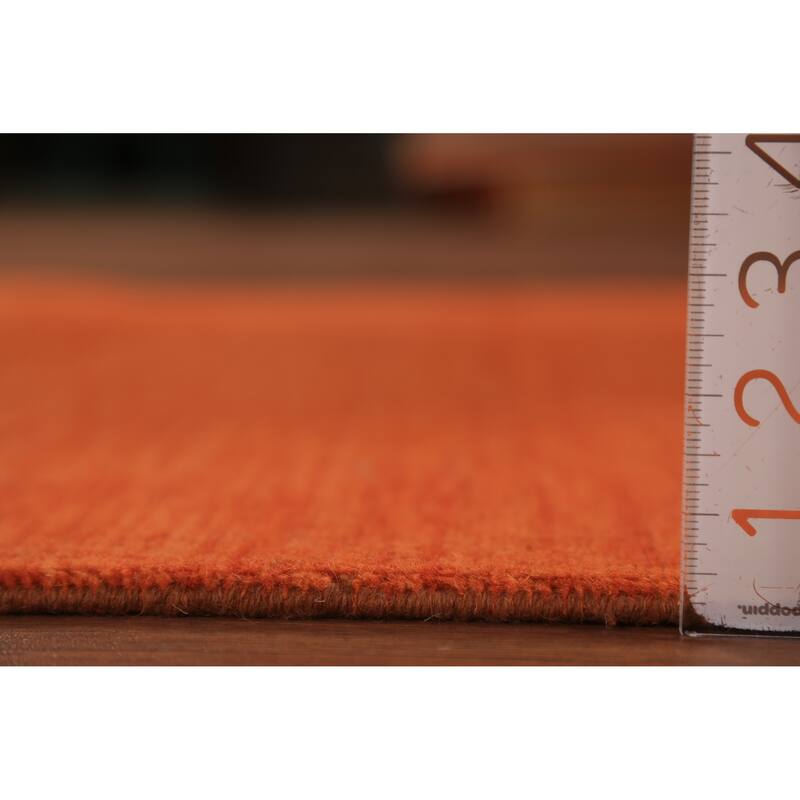 Orange Modern Gabbeh Oriental Rug Handmade Wool Carpet - 3'4" x 6'5"