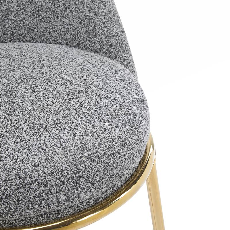 2PCS Fabric Round Metal Bar Stools