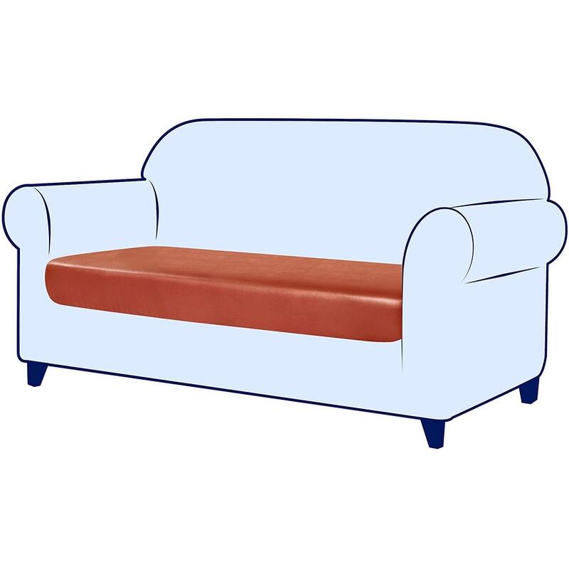 Subrtex 1-Piece PU Leather Chair Loveseat Sofa XL-Sofa Cushion Covers