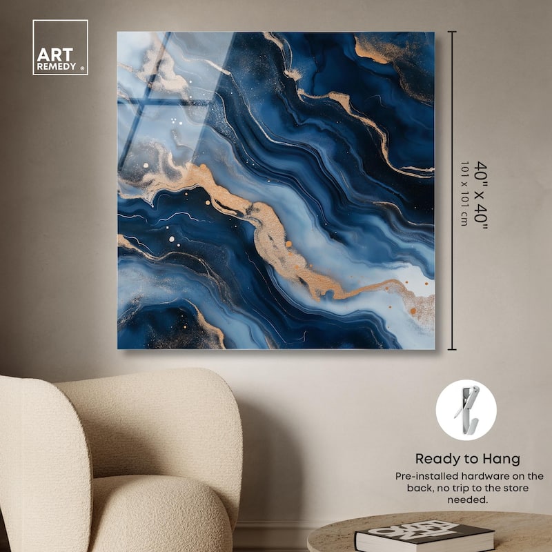 Deep Sea Geode II Acrylic by Art Remedy, Ready to Hang