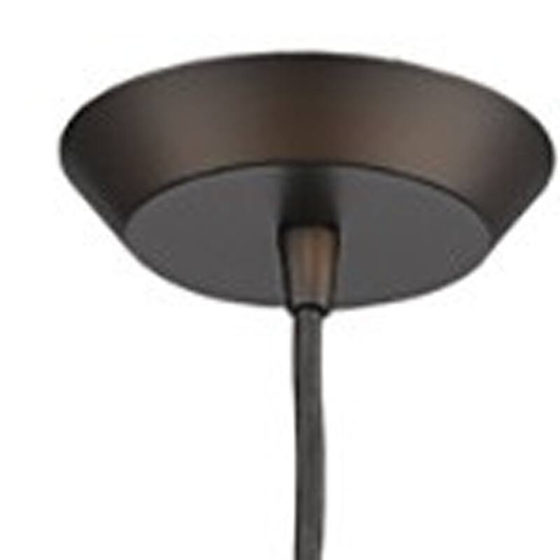 HomeRoots Narrow Bronze Hanging Light with Glass Studs - 3' X '10.75' X '3