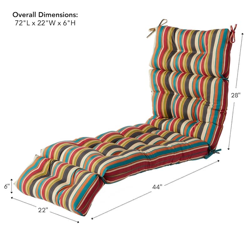 Greendale Home Fashions Global Outdoor Chaise Lounger Cushion