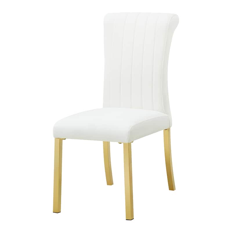 Furniture of America Carra Modern 7-Piece Stainless Steel Dining Table Set