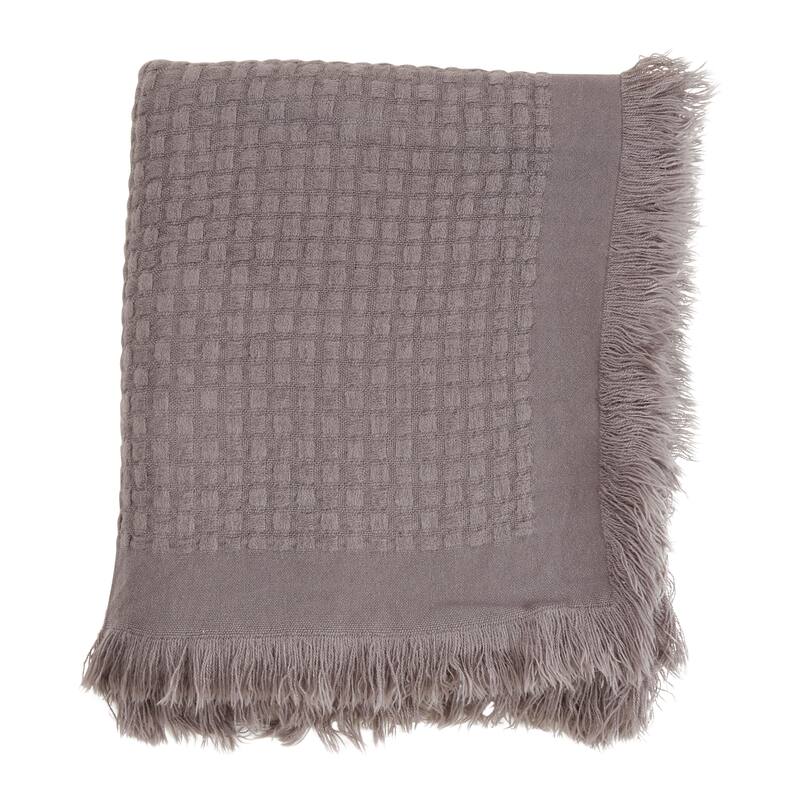 Waffle Weave Design Throw Blanket