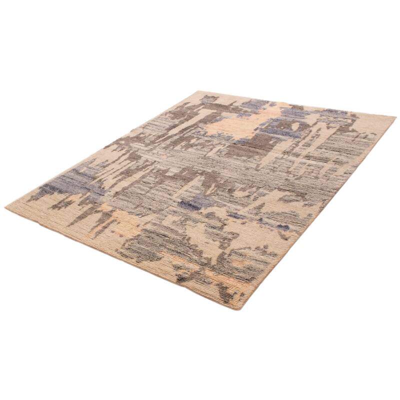ECARPETGALLERY Hand-knotted Tangier Grey Wool Rug - 7'11 x 10'0
