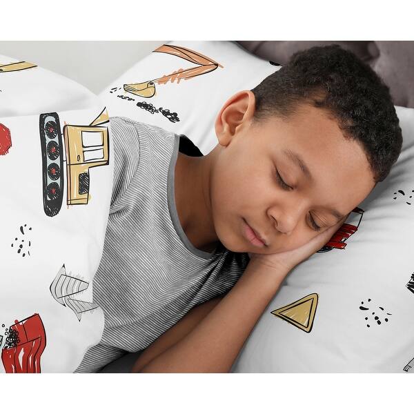Sweet Jojo Designs Construction Truck Boy 3pc Full/Queen Comforter Set ... image.