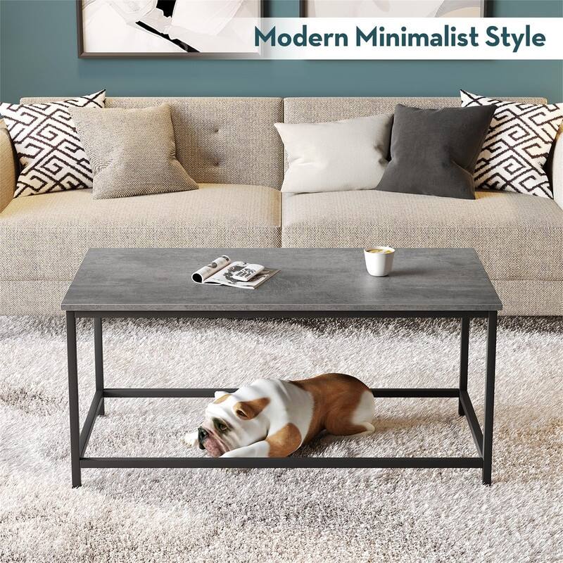 Marble Coffee Table Simple Modern Open Design