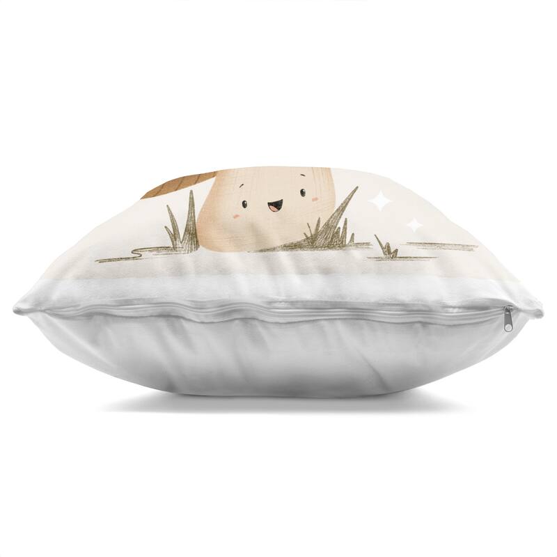 Stupell Happy Mushroom & Butterfly Decorative Printed Throw Pillow Design by Sarah Hickman