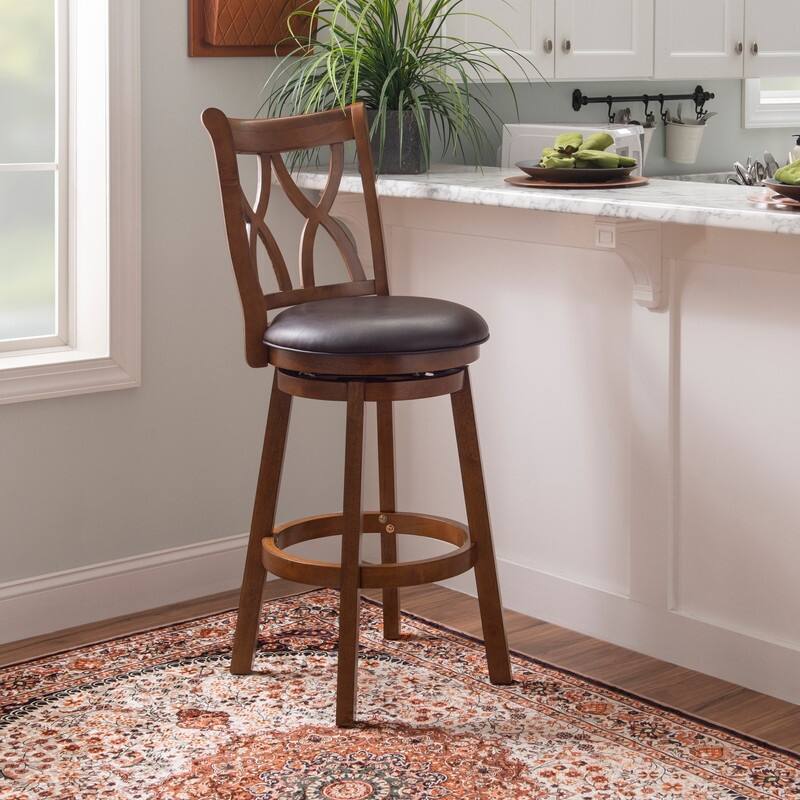 Carmen Big & Tall Rustic Oak Barstool