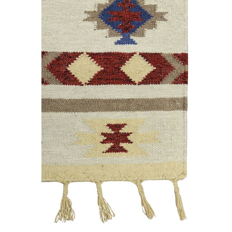 The Curated Nomad Sorrel Southwestern Flatweave Area Rug