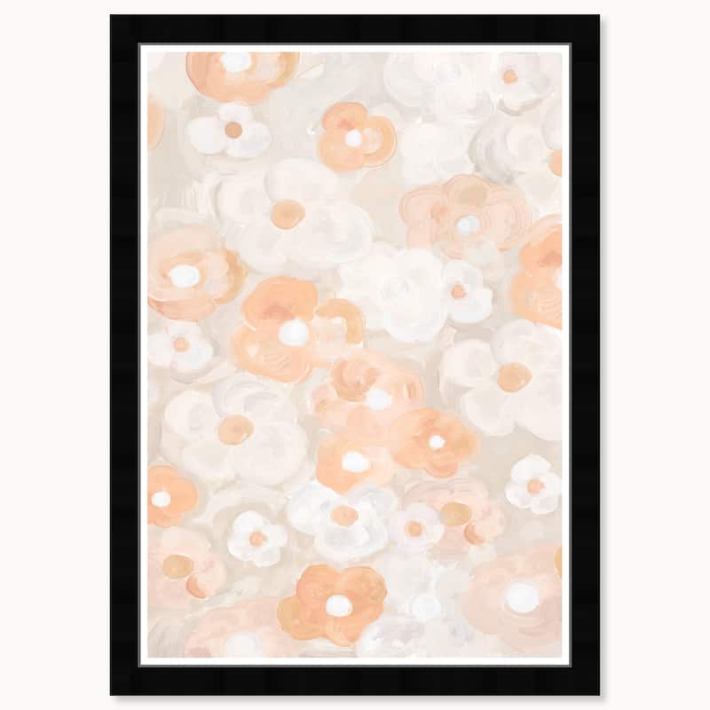Wynwood Studio Sitrus Flora Framed Boho Floral 1 Piece Canvas Wall Art - 15 x 21 - Black