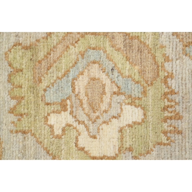 Hand Knotted Oriental 100% Wool Carpet Transitional All-Over Greys & Charcoal Oushak Area Rug - 9' 9'' X 8' 3''