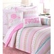 preview thumbnail 6 of 6, Taylor & Olive Sunfish Pink Pastel Cotton Quilt Bedding Set 2 Piece - Twin
