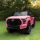preview thumbnail 20 of 98, 12V Toyota Tundra Electric Ride-On Truck with Remote Control, Three Speeds, LED Lights, and Music for Kids Ages 3-8 Pink