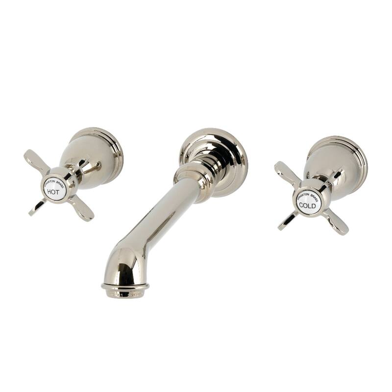 Kingston Brass Essex Double-Handle Wall Mount Bathroom Faucet - Polished Nickel