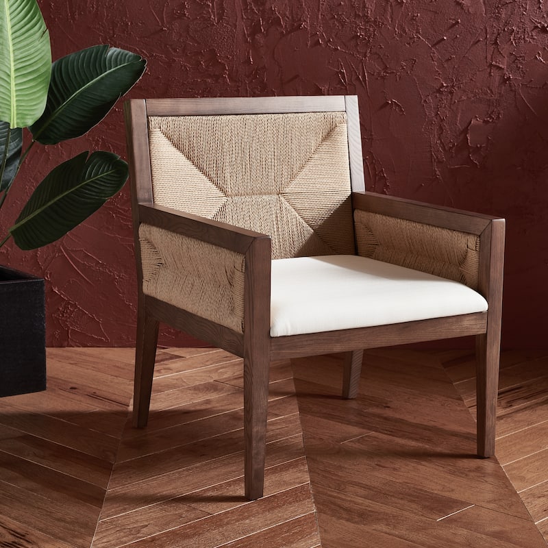 SAFAVIEH Couture Emilio Woven Accent Chair - 25 in. W x 26 in. D x 31 in. H