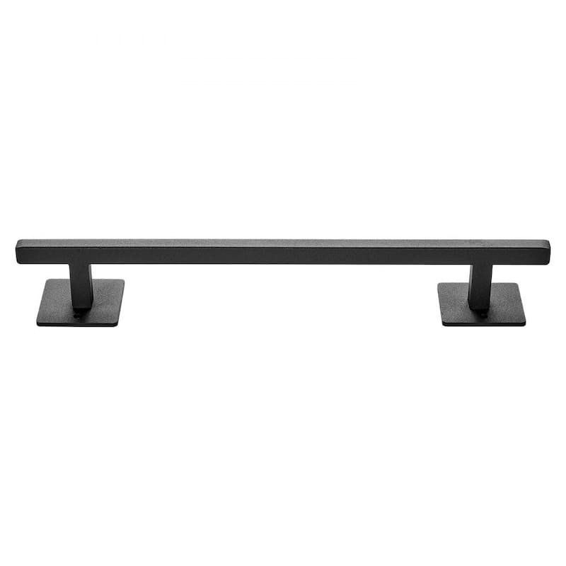 Black Carbon Steel Fence Door Handle 12.6in Ergonomic and Durable