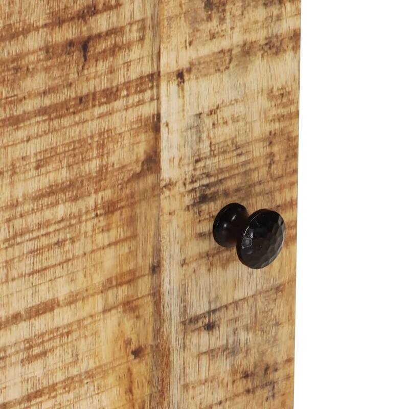 vidaXL Bathroom Wall Cabinet Natural brown, Black - 13.0 x 15.0 x 18.9 in