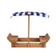 preview thumbnail 11 of 18, Kids Sandbox with Adjustable Cover, 46'' Wooden Sand Box with 2 Foldable Bench Seats, Outdoor Sandpit for Backyard Play