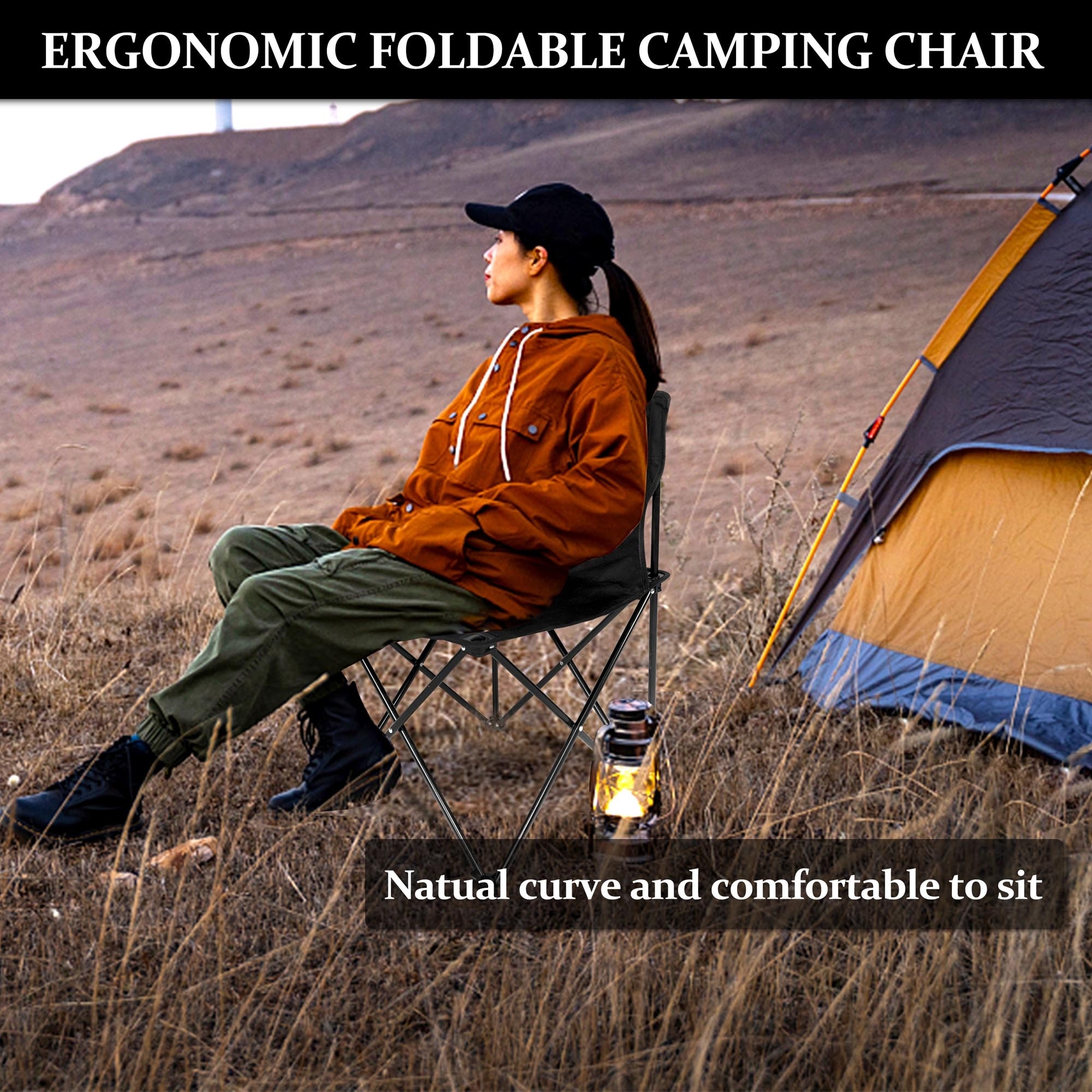 Folding camping chairs clearance in a bag