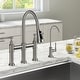 preview thumbnail 15 of 66, Kraus Allyn Traditional 3-Function Bridge Pulldown Kitchen Faucet