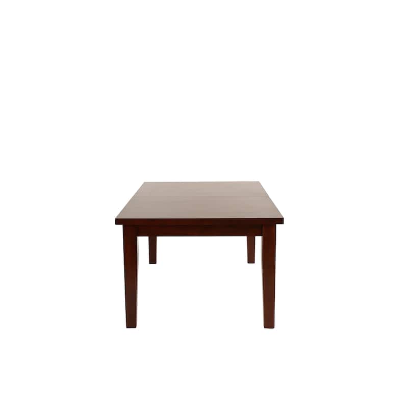 Dining Table Rectangle Dining Table w Leaf 1pc Table Only Rubber wood Antique Walnut Wood Finish Dining Room Furniture