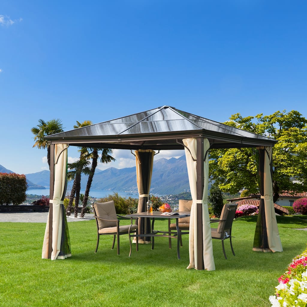 Outsunny Aluminum Hardtop Gazebo
