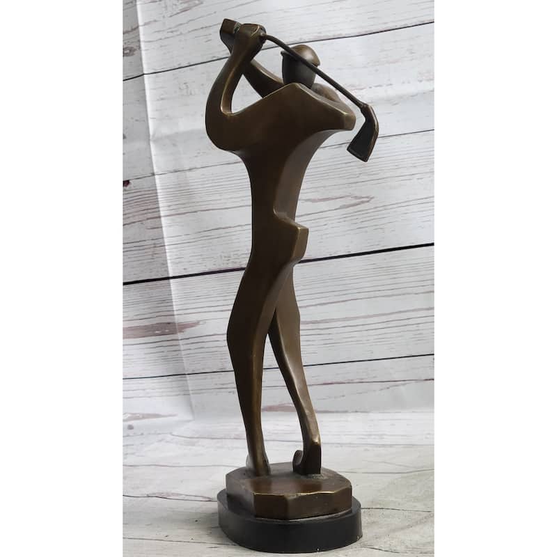 Signed Original Milo Abstract Golf Golfer Golfing Modern Sculpture Statue Art