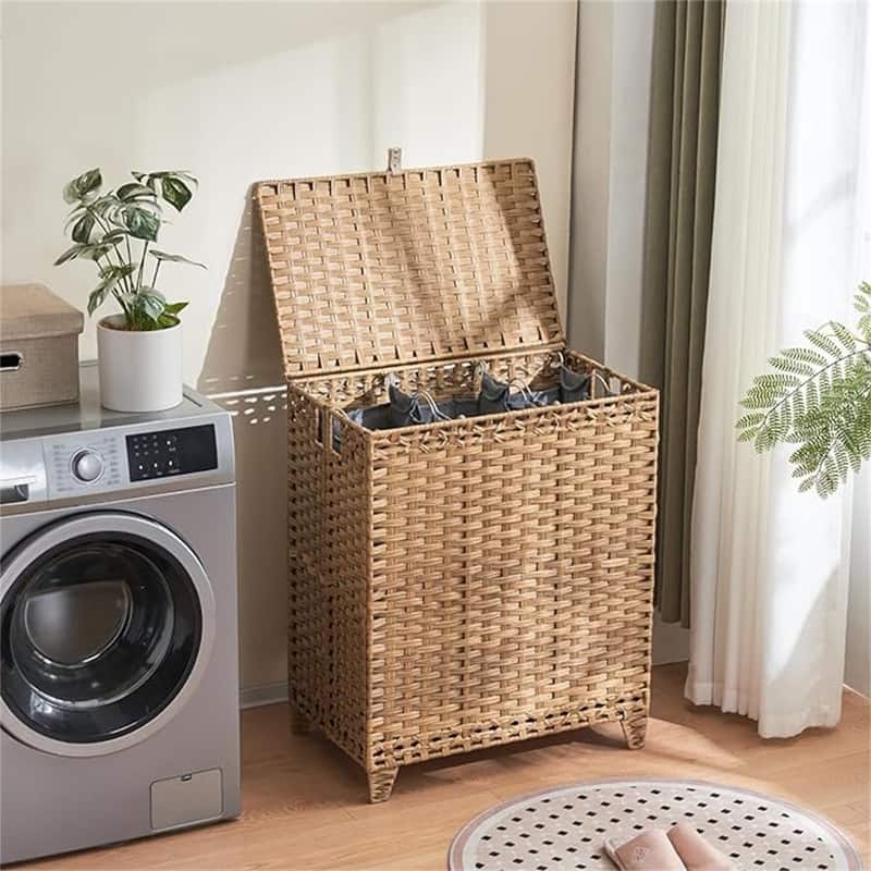 Laundry Hamper with Lid, 190L Large Laundry - 25.98"L x 15.75"W x 28.55"H