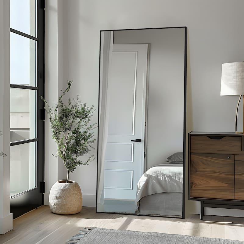 Modern Oversized Aluminum Alloy Full-Length Floor Mirror - 71*39