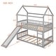 preview thumbnail 5 of 24, Twin Over Twin Bunk Bed with Slide, House Bed with Slide,Maximized Space Saving
