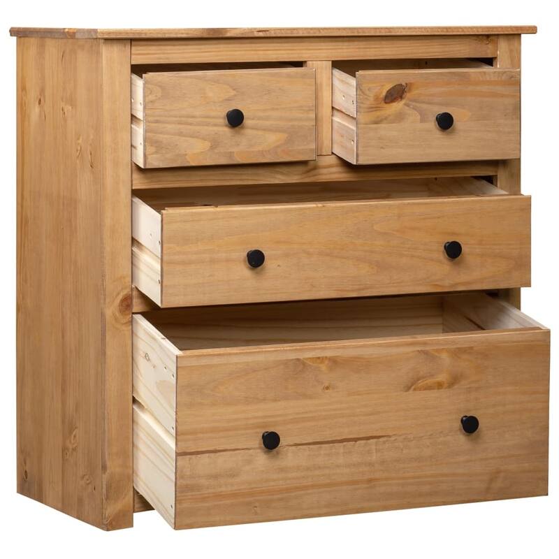 vidaXL Sideboard Drawer Cupboard for Bedroom Storage Cabinet Pine Panama Range - 31.5" x 15.7" x 32.7"