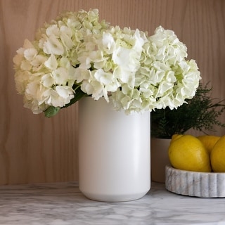 6.25''H Ceramic White Vase