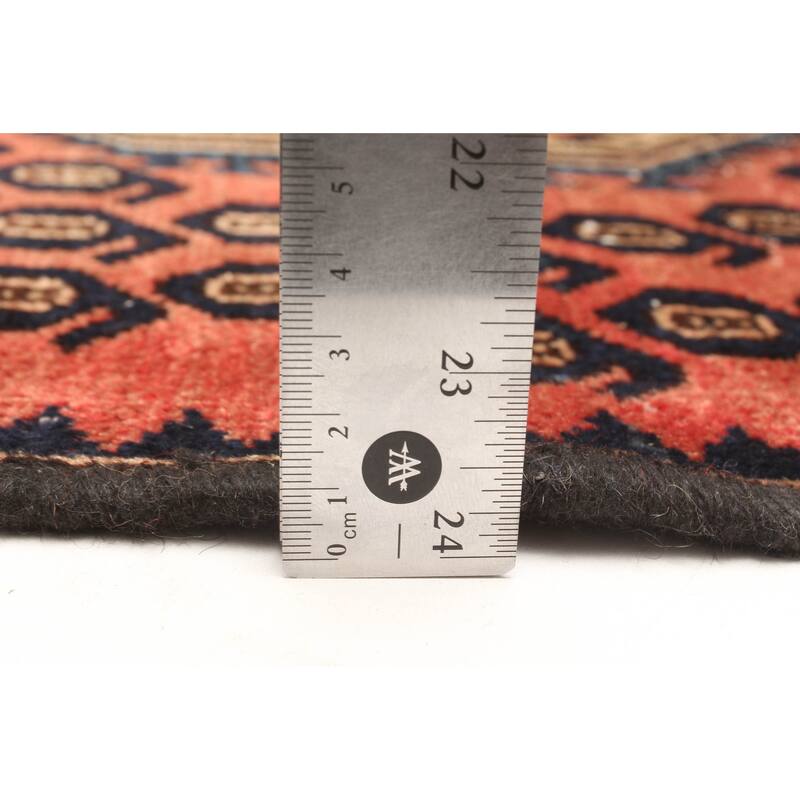 ECARPETGALLERY Hand-knotted Melis Vintage Red Wool Rug - 3'7 x 4'11