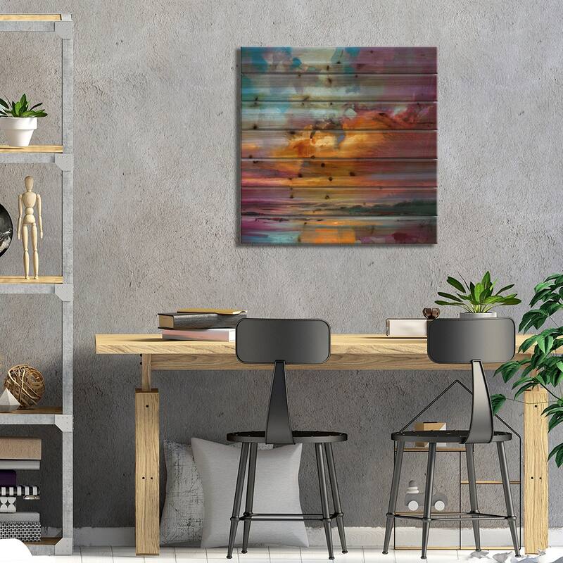 Consonant Sky Print On Wood by Scott Naismith - Multi-Color
