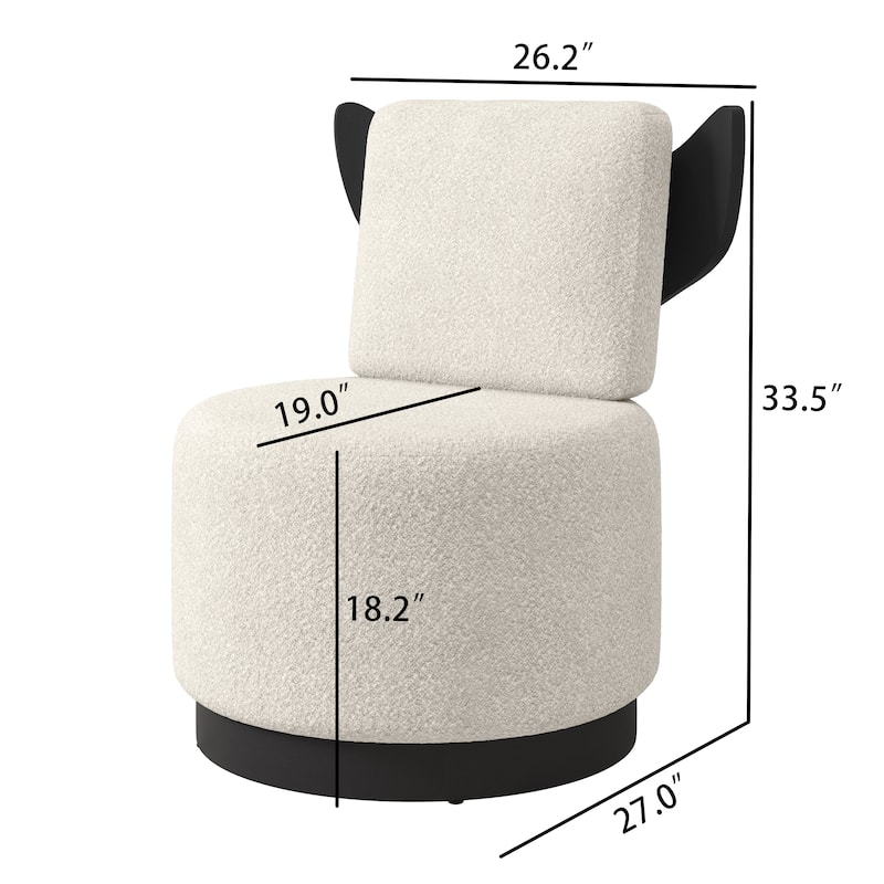 Corvus Dover Teddy Fabric Swivel Accent Chair 1pc