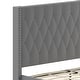 preview thumbnail 65 of 93, Tufted Upholstered Nailhead Trim Platform Bed