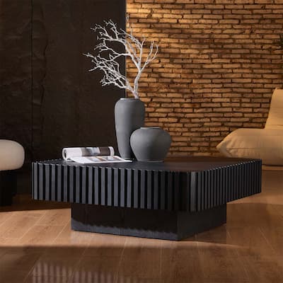 Modern Handcrafted Drum Coffee Table,for Living Room