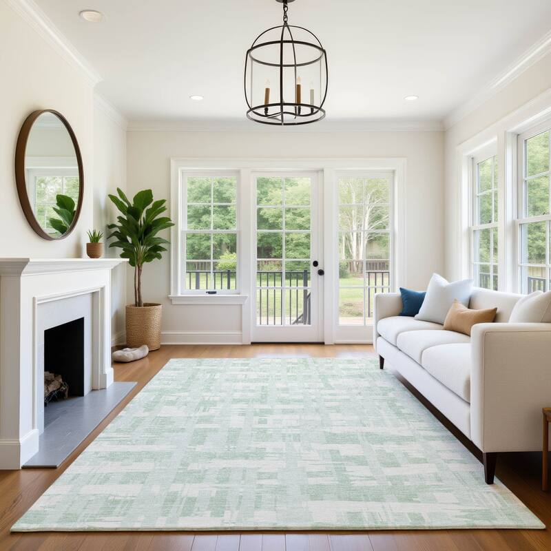 Premium Washable Super Soft Contemporary Plaid Mayfield Rug