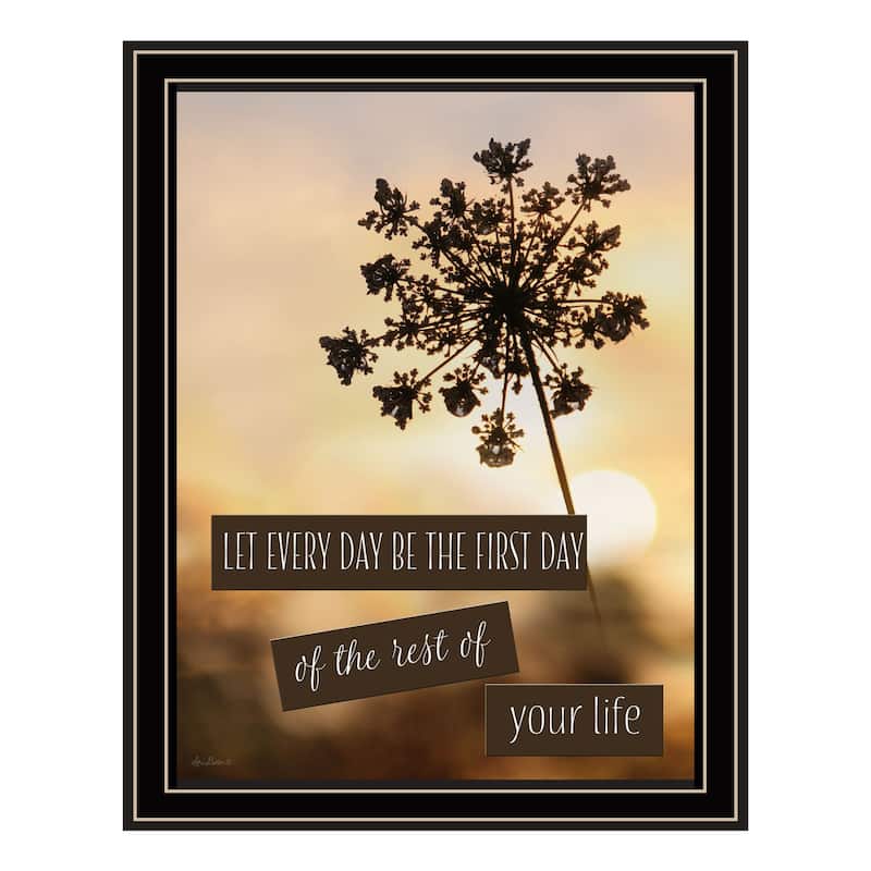 TrendyDecor4U Contemporary "The First Day" Framed Print Wall Art - Multi