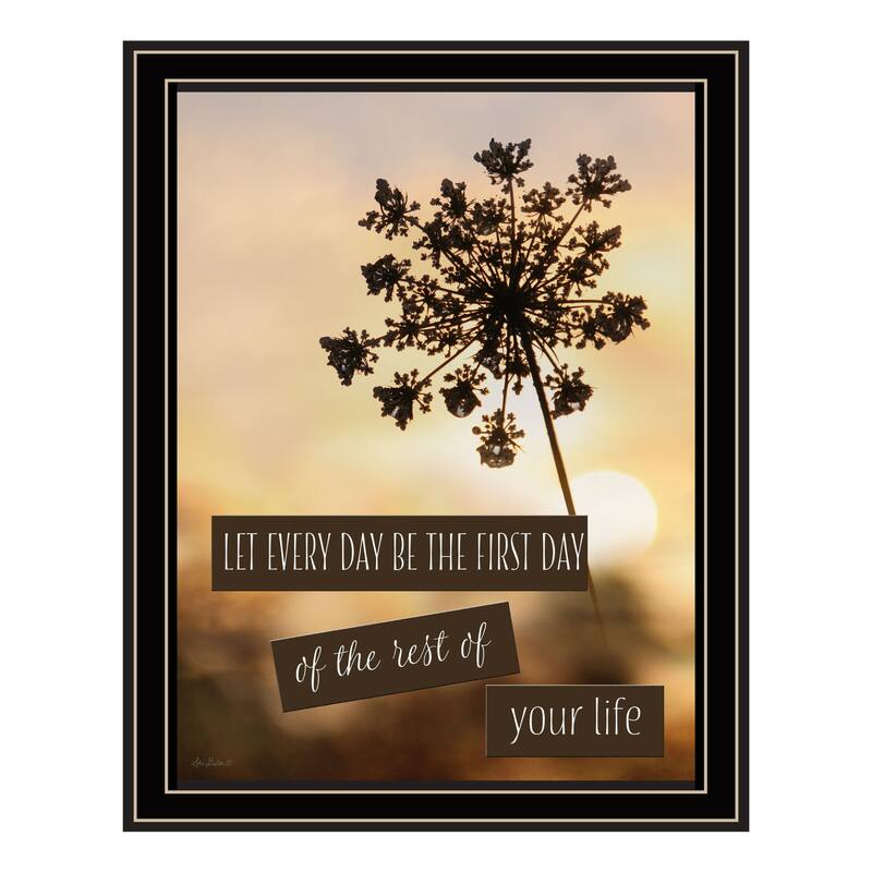 TrendyDecor4U Contemporary "The First Day" Framed Print Wall Art - Multi